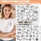 100Pcs Water Soluble Embroidery Stabilizers, Stick and Stitch (Flower, Pack of 2)